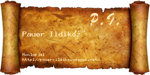 Pauer Ildikó névjegykártya